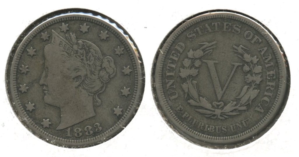 1883 No Cents Liberty Head Nickel VG-8 #ac