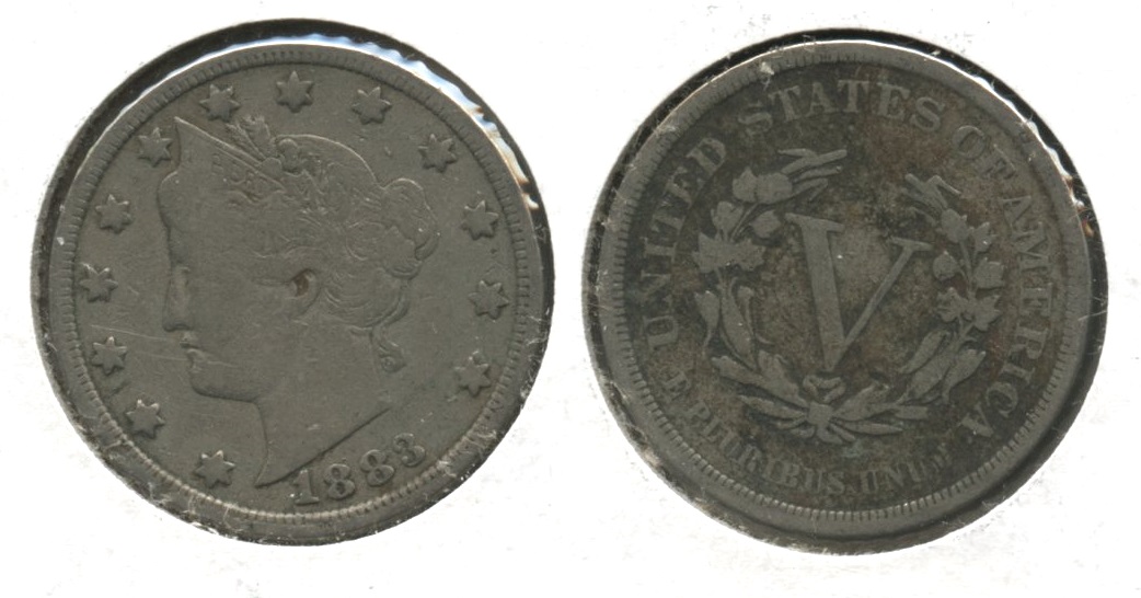 1883 No Cents Liberty Head Nickel VG-8 #af Darker Reverse