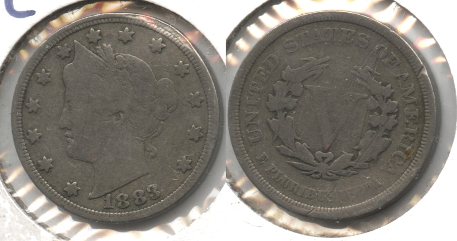 1883 No Cents Liberty Head Nickel VG-8 #c Rim Damage