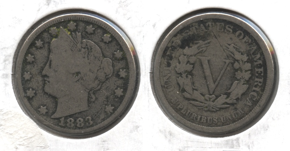 1883 No Cents Liberty Head Nickel VG-8 #i Bit Dark