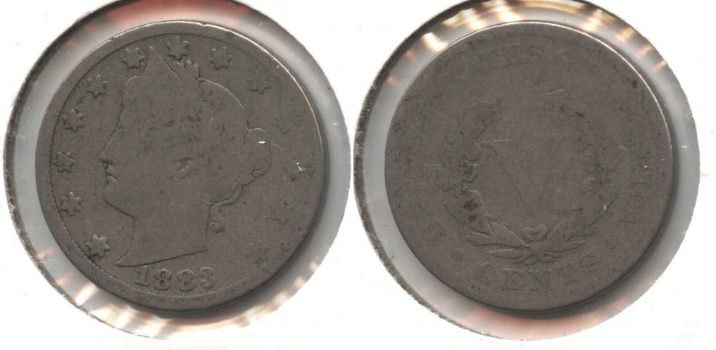 1883 With Cents Liberty Head Nickel AG-3 #aa