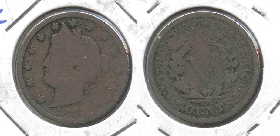 1883 With Cents Liberty Head Nickel AG-3 #ae