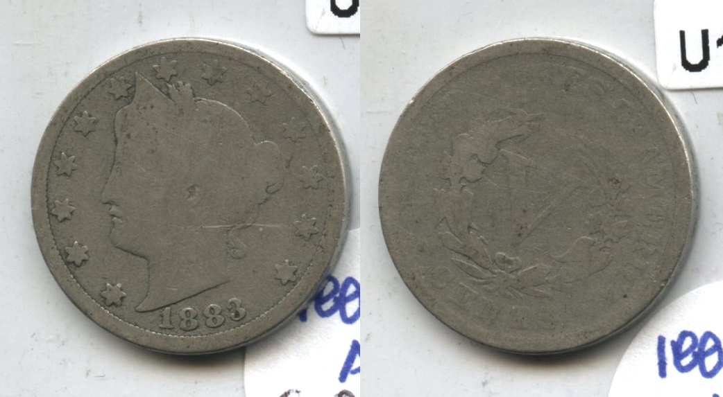 1883 With Cents Liberty Head Nickel AG-3 #ao