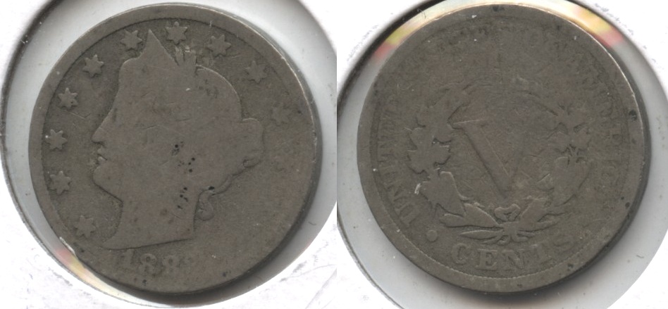 1883 With Cents Liberty Head Nickel AG-3 #e