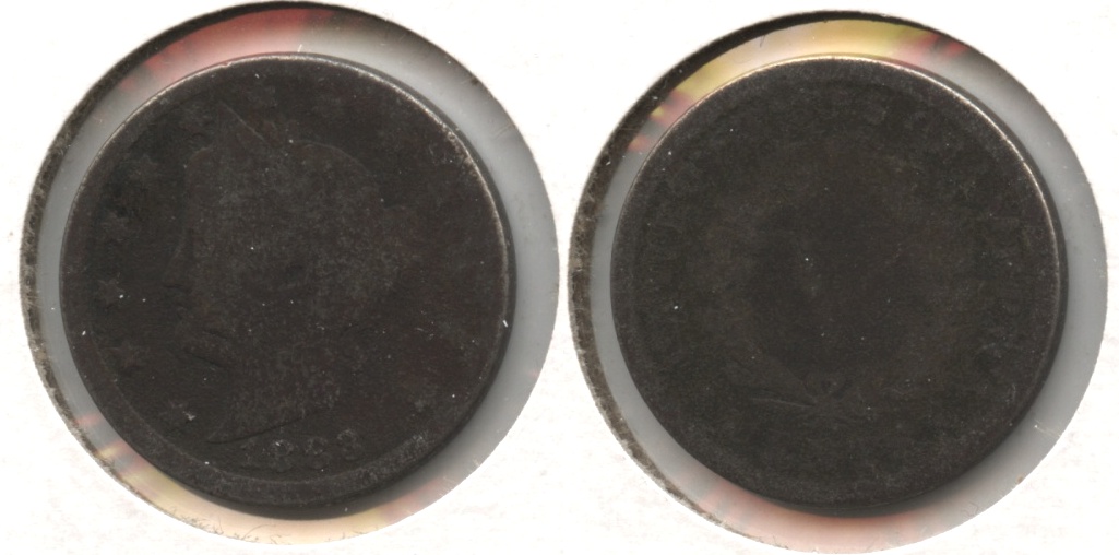 1883 With Cents Liberty Head Nickel AG-3 #h Dark