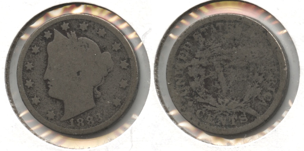1883 With Cents Liberty Head Nickel AG-3 #l