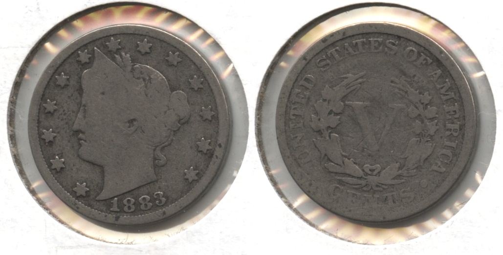 1883 With Cents Liberty Head Nickel AG-3 #m