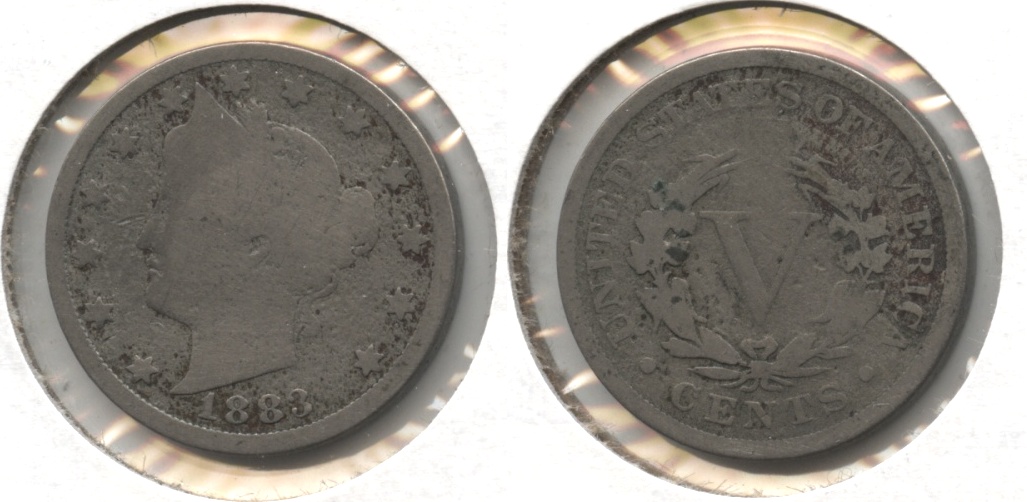 1883 With Cents Liberty Head Nickel AG-3 #p