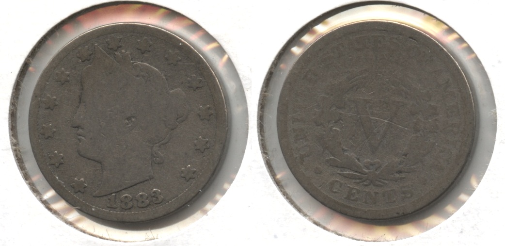 1883 With Cents Liberty Head Nickel AG-3 #q