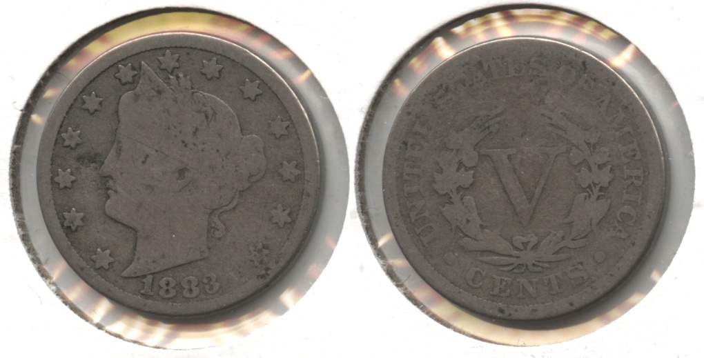 1883 With Cents Liberty Head Nickel AG-3 #x