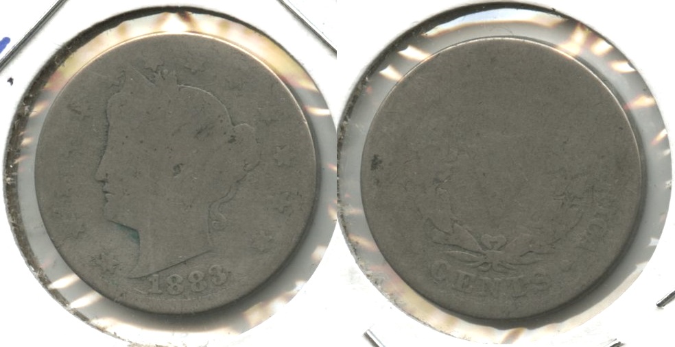 1883 With Cents Liberty Head Nickel Fair-2 #al