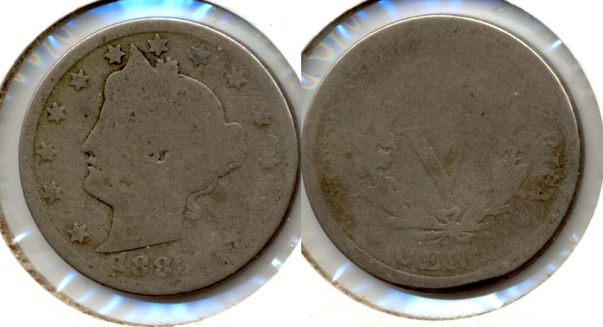 1883 With Cents Liberty Head Nickel Fair-2 b