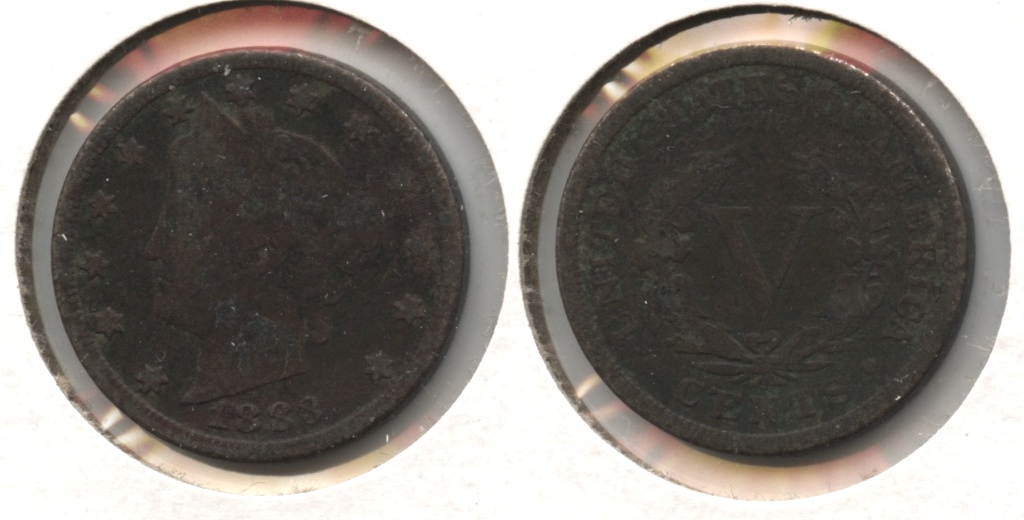 1883 With Cents Liberty Head Nickel Good-4 #ah Dark