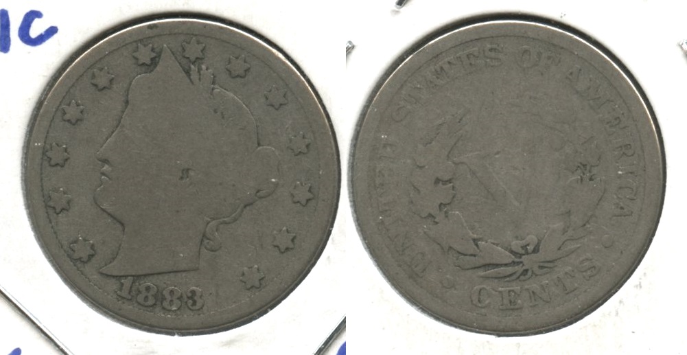 1883 With Cents Liberty Head Nickel Good-4 #au