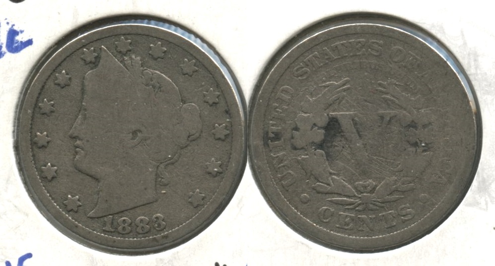 1883 With Cents Liberty Head Nickel Good-4 #av