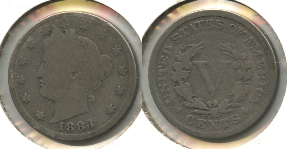 1883 With Cents Liberty Head Nickel Good-4 #aw