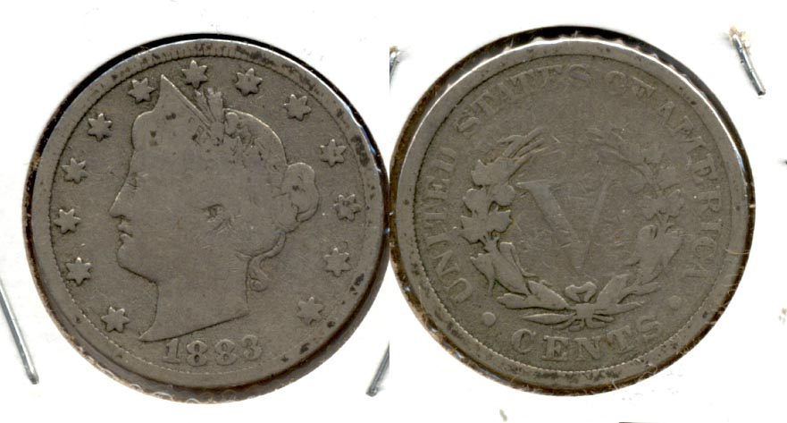 1883 With Cents Liberty Head Nickel Good-4 b