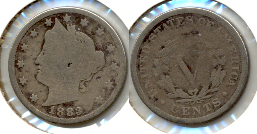 1883 With Cents Liberty Head Nickel Good-4 d