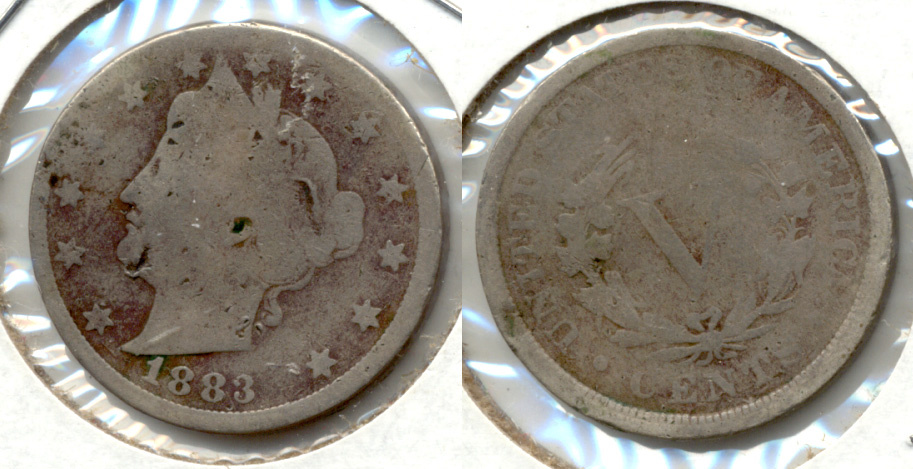 1883 With Cents Liberty Head Nickel Good-4 l Hits