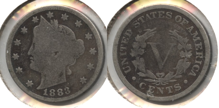 1883 With Cents Liberty Head Nickel Good-4 #o