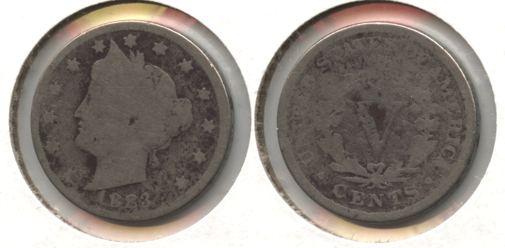 1883 With Cents Liberty Head Nickel Good-4 #t Porous