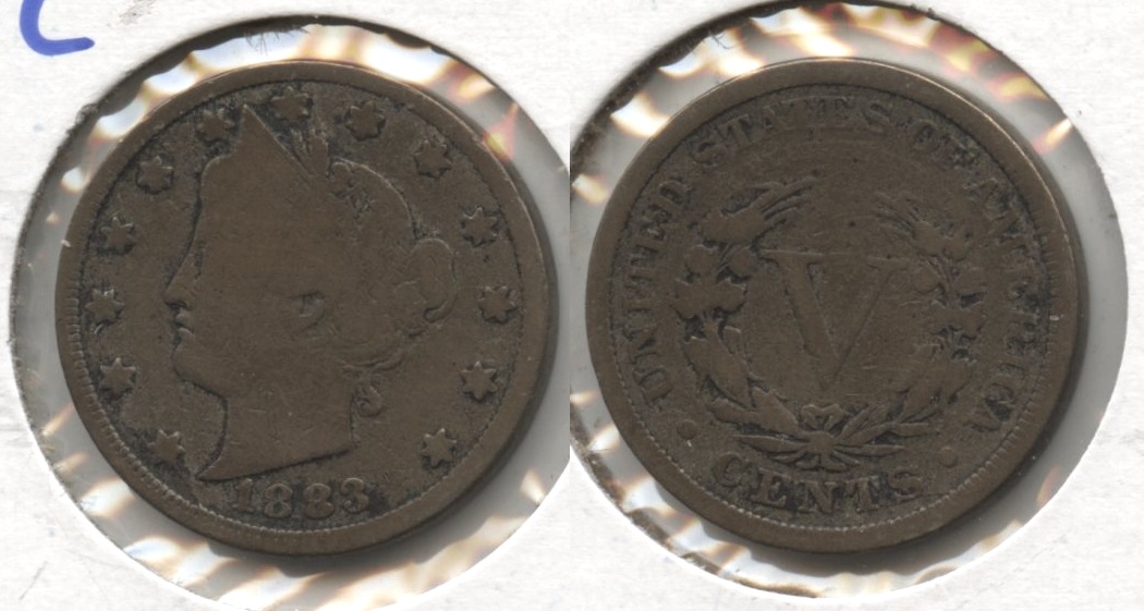 1883 With Cents Liberty Head Nickel Good-6