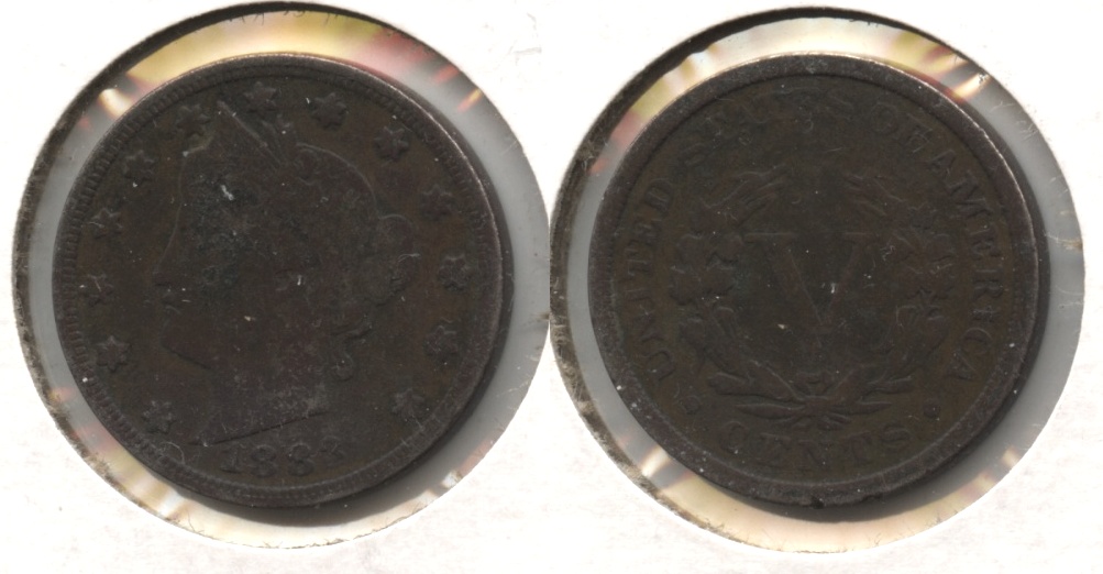 1883 With Cents Liberty Head Nickel VG-8 #d Dark