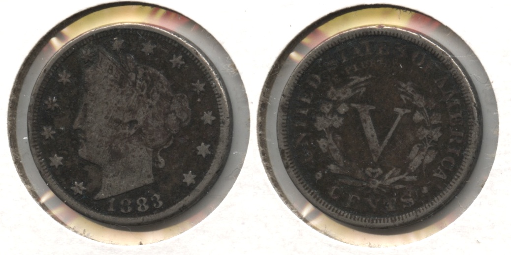 1883 With Cents Liberty Head Nickel VG-8 #g Dark