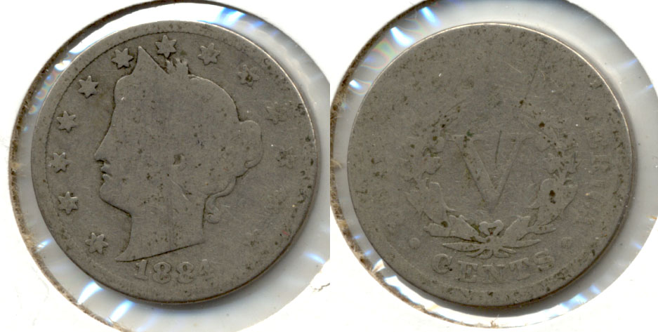1884 Liberty Head Nickel AG-3 c
