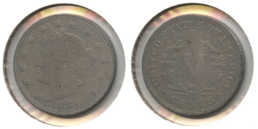 1884 Liberty Head Nickel Good-4 #k Acid Cleaned