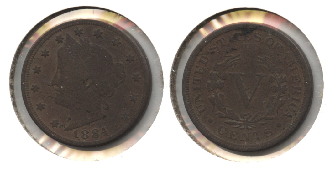 1884 Liberty Head Nickel Good-4 #l Dark