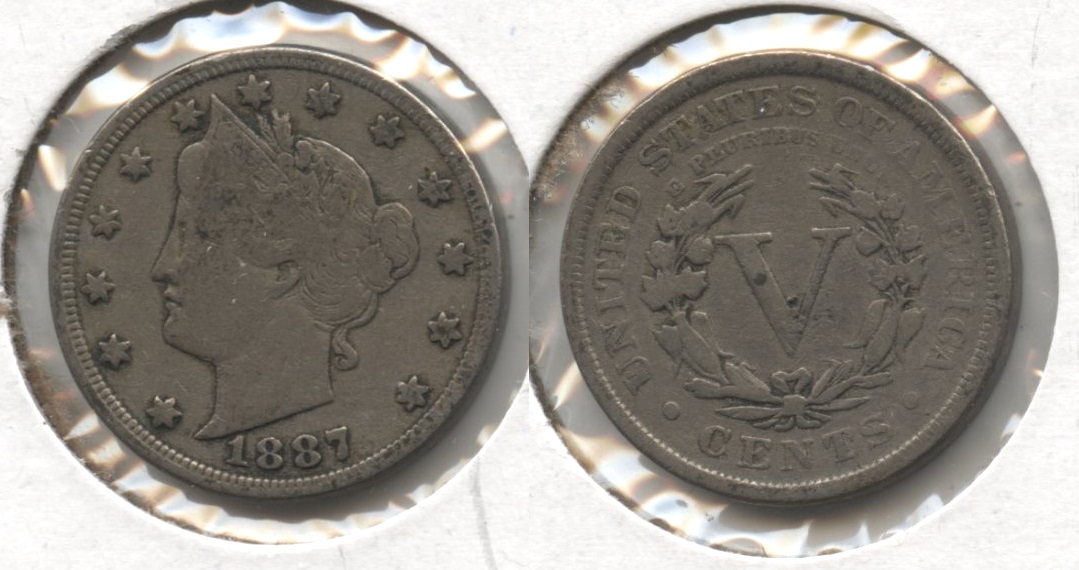 1887 Liberty Head Nickel Fine-12 #c