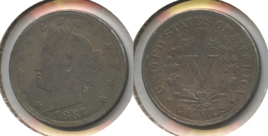 1887 Liberty Head Nickel Fair-2 #r