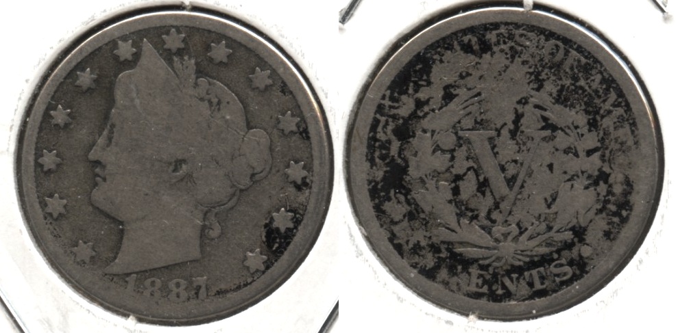 1887 Liberty Head Nickel Good-4 #f Dark Matter