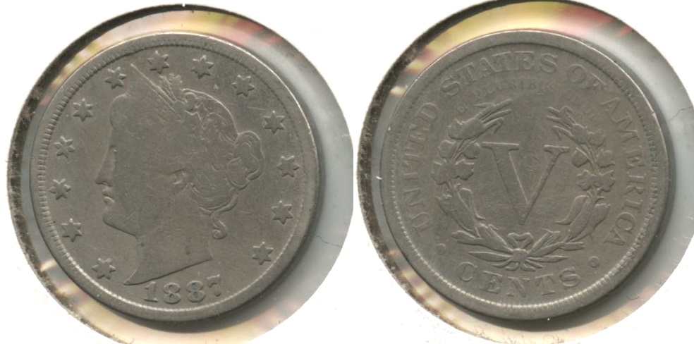 1887 Liberty Head Nickel VG-8 #e Cleaned