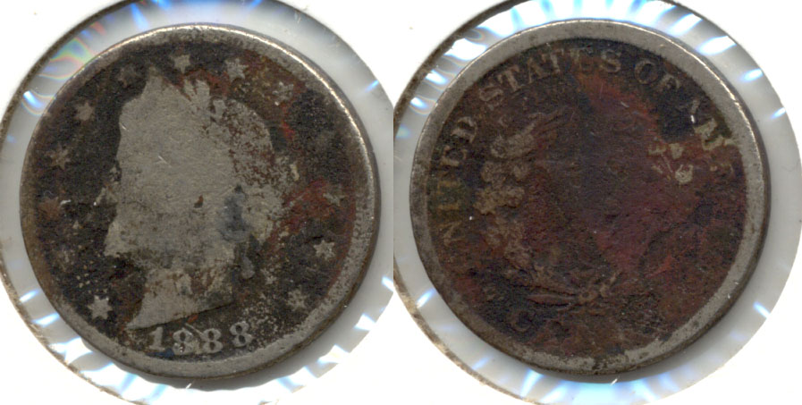 1888 Liberty Head Nickel AG-3 f Dark