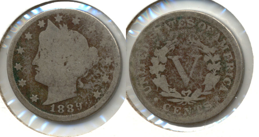 1889 Liberty Head Nickel AG-3 g Dark Fields