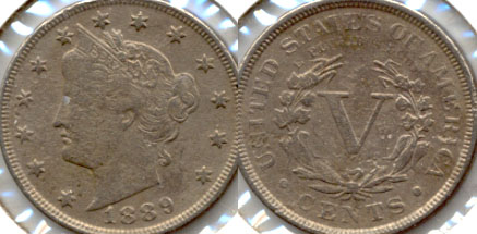 1889 Liberty Head Nickel Fine-12 Pitted