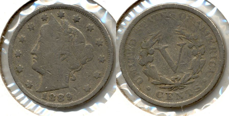 1889 Liberty Head Nickel VG-8