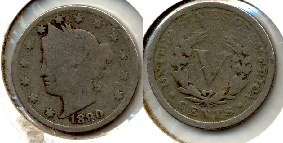 1890 Liberty Head Nickel Good-4