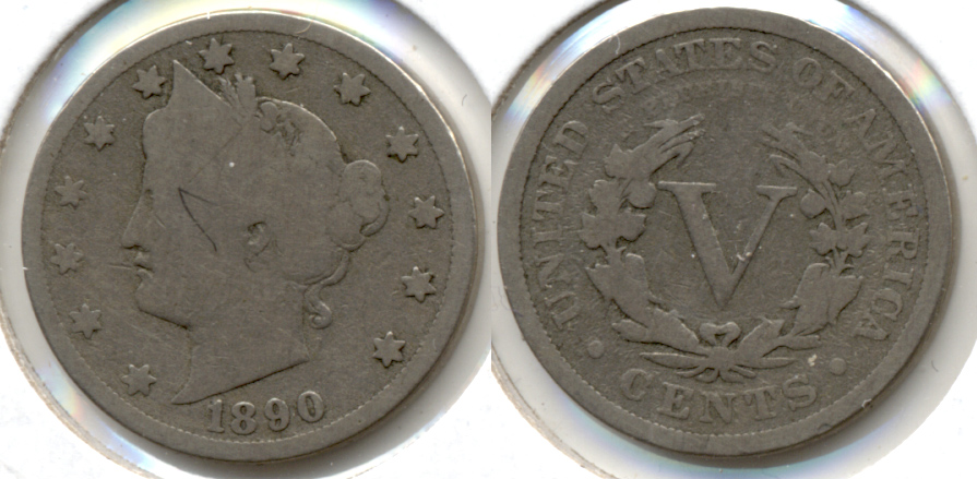 1890 Liberty Head Nickel Good-4 g