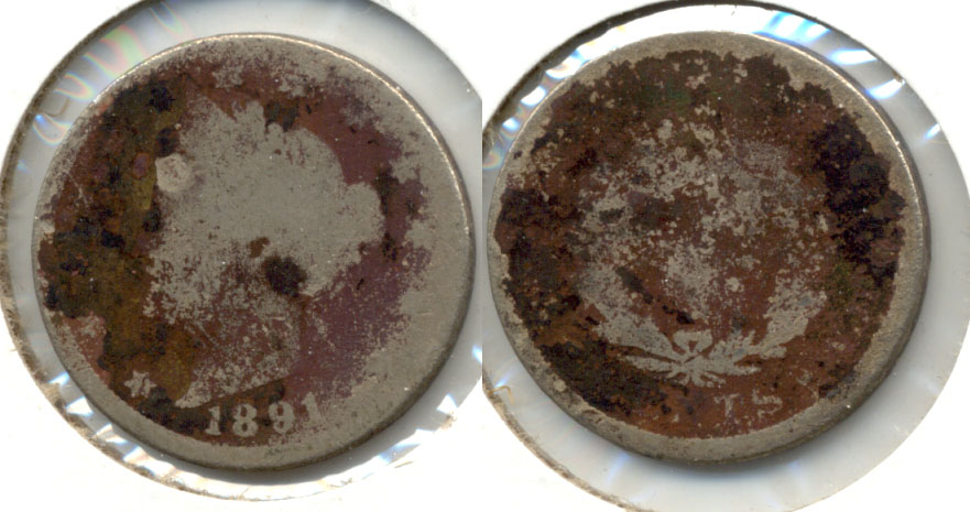 1891 Liberty Head Nickel Fair-2 c Dark Fields