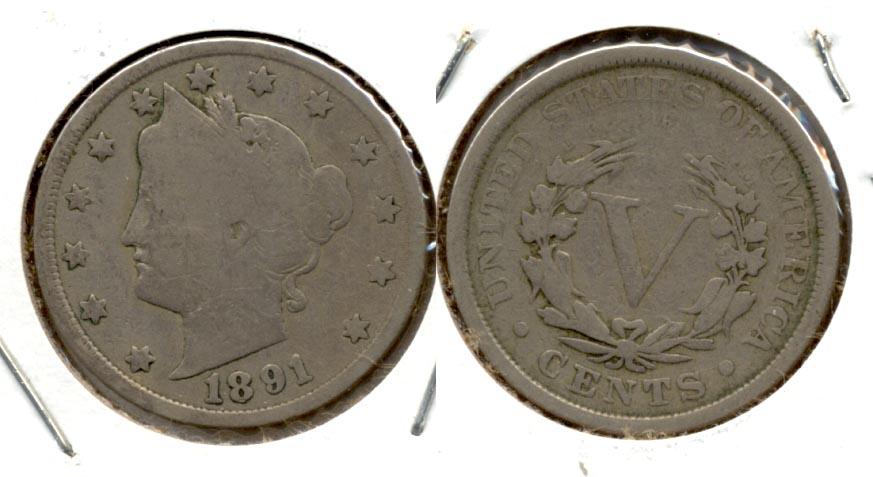 1891 Liberty Head Nickel Good-4 a