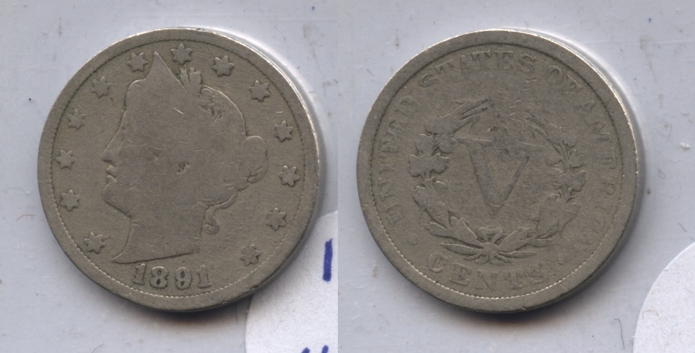 1891 Liberty Head Nickel Good-4 #p
