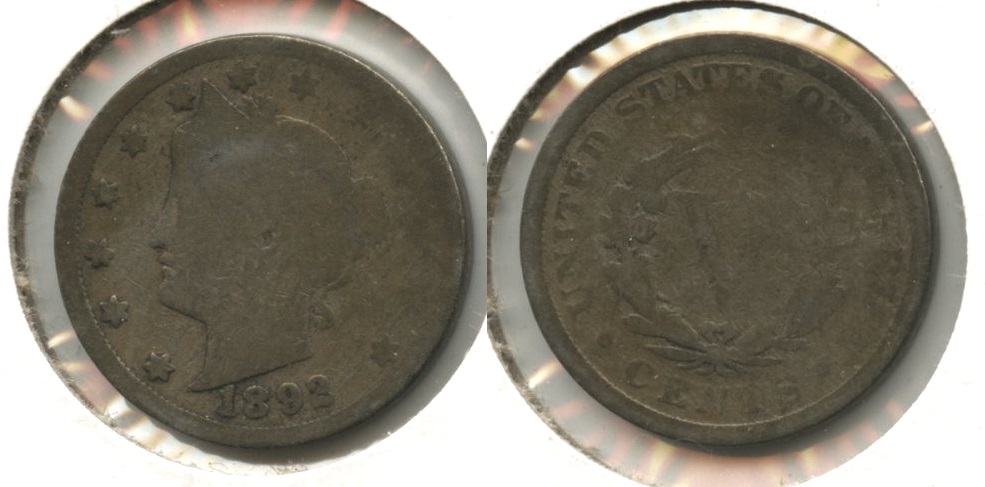 1892 Liberty Head Nickel AG-3 #af
