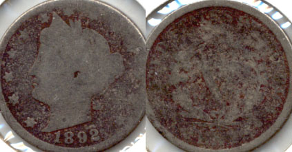 1892 Liberty Head Nickel AG-3 d