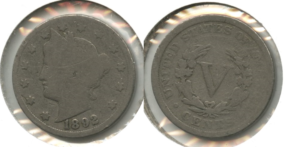 1892 Liberty Head Nickel AG-3 #v