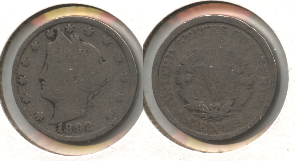 1892 Liberty Head Nickel Good-4 #ag