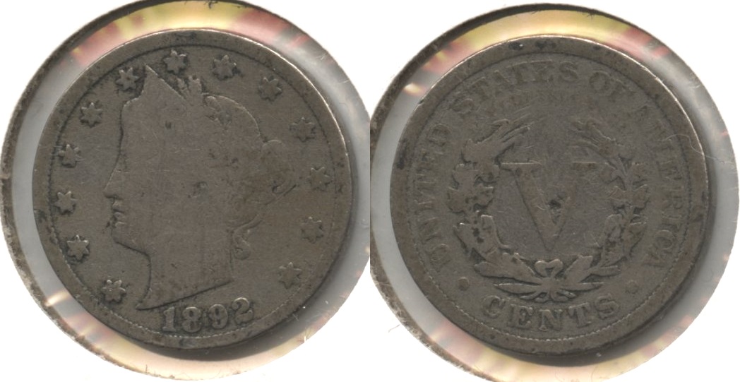 1892 Liberty Head Nickel Good-4 #aj