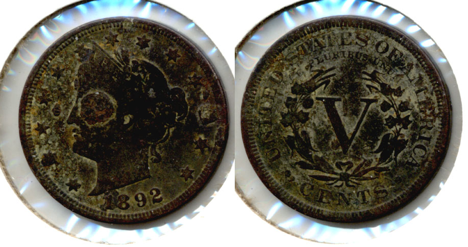 1892 Liberty Head Nickel Good-4 l Dark